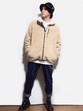 「レイヤードstyle」｜「アイテム（財布/小物）」を使った、mashima.さん（メンズ・170cm）の冬コーディネート