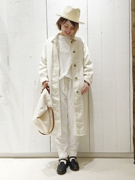 「JOURNAL STANDARD LUXE（ジャーナルスタンダード　ラックス）のアイテム（その他アウター）」を使った、luxe堀江店スタッフ*さん（レディース・157cm）の春コーディネート