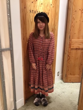 「coenスタッフスタイリング」｜「アイテム（レッグウェア）」を使った、coen  ヨシダさん（レディース・154cm）の秋コーディネート