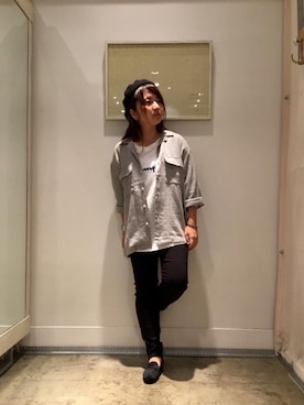 「coenスタッフスタイリング」｜「アイテム（パンプス）」を使った、coen  ヨシダさん（レディース・154cm）の秋コーディネート