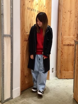 「coenスタッフスタイリング」｜「アイテム（ダッフルコート）」を使った、coen  ヨシダさん（レディース・153cm）の秋コーディネート