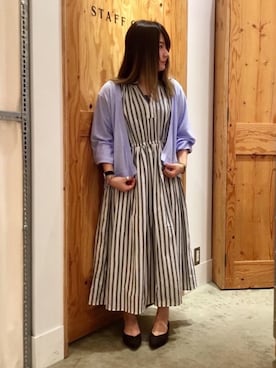 「coenスタッフスタイリング」｜「アイテム（パンプス）」を使った、coen  ヨシダさん（レディース・153cm）の春コーディネート