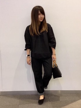 「coenスタッフスタイリング」｜「アイテム（パンプス）」を使った、coen  ヨシダさん（レディース・153cm）の夏コーディネート