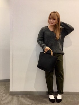 「coenスタッフスタイリング」｜「アイテム（パンプス）」を使った、coen  ヨシダさん（レディース・153cm）の秋コーディネート