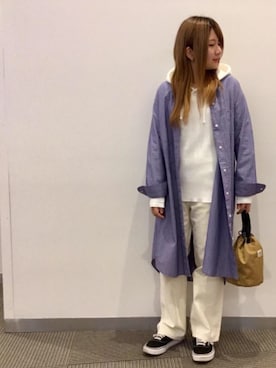 「coenスタッフスタイリング」｜「アイテム（シャツワンピース）」を使った、coen  ヨシダさん（レディース・154cm）の冬コーディネート