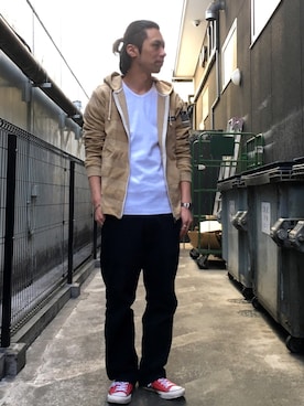 「オールスター」｜クマガイさん（メンズ・172cm）の春コーディネート