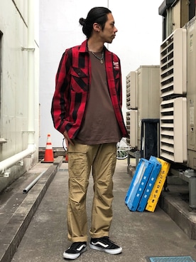 「ブロックチェック」｜クマガイさん（メンズ・172cm）の夏コーディネート