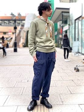 「ミントカラー」｜クマガイさん（メンズ・172cm）の冬コーディネート