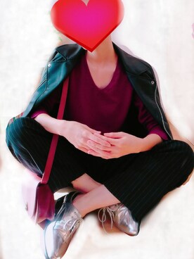 「ショッピング」｜「アイテム（その他アウター）」を使った、MOOOさん（レディース・163cm）の冬コーディネート