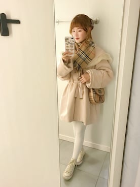 「chico_（チコ）のアイテム（ジャケット/アウター）」を使った、MioNidoさん（レディース・155cm）の冬コーディネート
