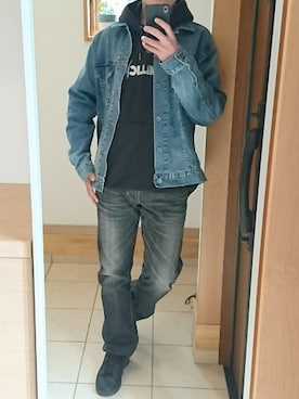 「EDWIN」｜「アイテム（マウンテンパーカー）」を使った、NACH/ナチさん（メンズ・170cm）の春コーディネート