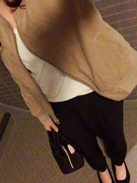 「archives（アルシーヴ）のアイテム（ブルゾン）」を使った、▼さん（レディース・155cm）の秋コーディネート