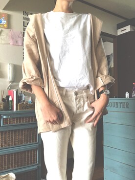 「DHOLIC（ディーホリック）のアイテム（その他アウター）」を使った、ありんこさん（レディース・165cm）の夏コーディネート