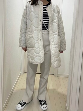 「Simplicite（サンプリシテ）のアイテム（ブルゾン）」を使った、KiRaさん（レディース・161cm）の春コーディネート