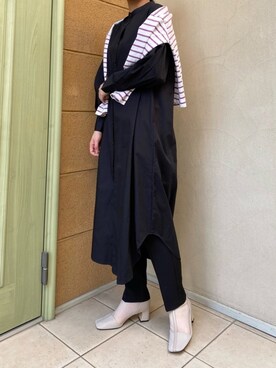 「coca（coca）（コカ）のアイテム（シャツワンピース）」を使った、KiRaさん（レディース・161cm）の春コーディネート