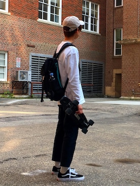 「roots（ルーツ）のアイテム」を使った、ともきさん（メンズ・171cm）の夏コーディネート