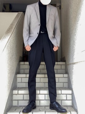「Blue Standard （ブルースタンダード）のアイテム（トップス）」を使った、ともきさん（メンズ・171cm）の秋コーディネート
