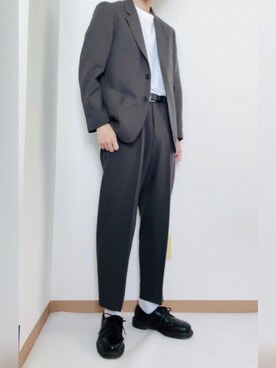 「UNIQLO（ユニクロ）のエアリズムコットンオーバーサイズTシャツ（5分袖）（Tシャツ/カットソー）」を使った、ともきさん（メンズ・171cm）の春コーディネート