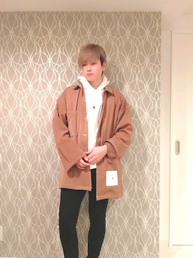 「KANGOL（カンゴール）のアイテム（マウンテンパーカー）」を使った、yukkunwearさん（メンズ・175cm）の冬コーディネート