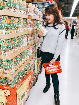 「holiday」｜「アイテム（ブーティ）」を使った、HENIさん（レディース・167cm）の冬コーディネート