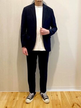 「URBAN RESEARCH（アーバンリサーチ）のアイテム（セットアップ）」を使った、fuemaruさん（メンズ・178cm）の春コーディネート