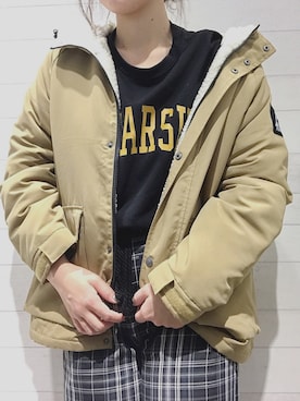 「PENFIELD USA（ペンフィールドユーエスエー）のアイテム」を使った、nさん（レディース・160cm）の秋コーディネート