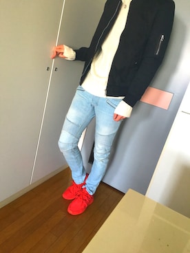 RIKUさん（メンズ・182cm）の冬コーディネート