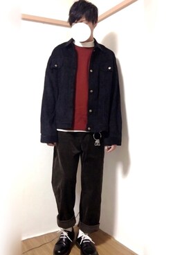 「unrelaxing（アンリラクシング）のアイテム（ブルゾン）」を使った、ぴーひでさん（メンズ・177cm）の秋コーディネート