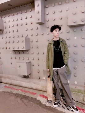 「SPAO（スパオ）のアイテム（ジャケット/アウター）」を使った、Brandsonさん（メンズ・177cm）の秋コーディネート