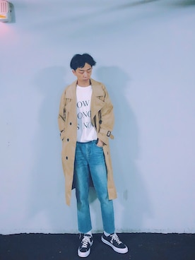 「OKABASHI（オカバシ）のアイテム」を使った、Brandsonさん（メンズ・177cm）の秋コーディネート