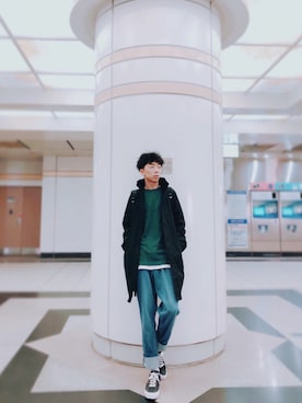 「SPAO（スパオ）のアイテム（ジャケット/アウター）」を使った、Brandsonさん（メンズ・177cm）の秋コーディネート
