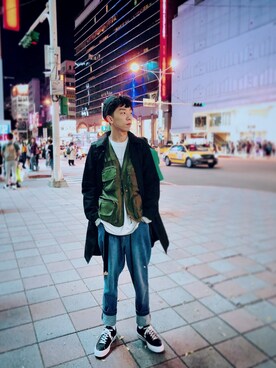 「SPAO（スパオ）のアイテム（ジャケット/アウター）」を使った、Brandsonさん（メンズ・177cm）の秋コーディネート