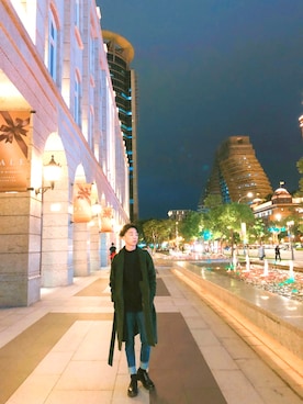 「SENSE OF PLACE by URBAN RESEARCH（センスオブプレイスバイアーバンリサーチ）のアイテム（ノーカラージャケット）」を使った、Brandsonさん（メンズ・177cm）の秋コーディネート