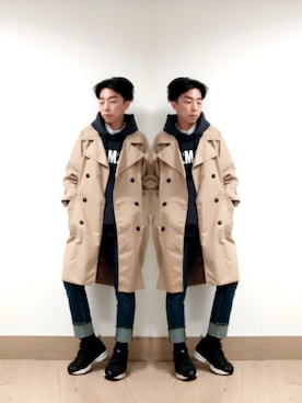 「SPAO（スパオ）のアイテム（ジャケット/アウター）」を使った、Brandsonさん（メンズ・177cm）の冬コーディネート