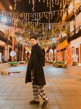 「SENSE OF PLACE by URBAN RESEARCH（センスオブプレイスバイアーバンリサーチ）のアイテム（ライダースジャケット）」を使った、Brandsonさん（メンズ・177cm）の冬コーディネート