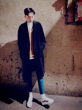 「SPAO（スパオ）のアイテム（ブルゾン）」を使った、Brandsonさん（メンズ・177cm）の冬コーディネート