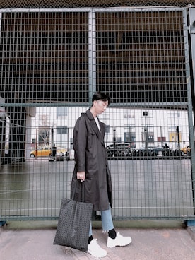 「SENSE OF PLACE by URBAN RESEARCH（センスオブプレイスバイアーバンリサーチ）のアイテム（ノーカラージャケット）」を使った、Brandsonさん（メンズ・177cm）の春コーディネート