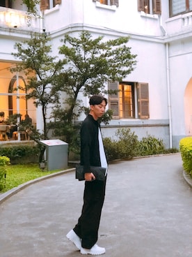 「ISSEY MIYAKE（イッセイミヤケ）のアイテム（ブルゾン）」を使った、Brandsonさん（メンズ・177cm）の春コーディネート