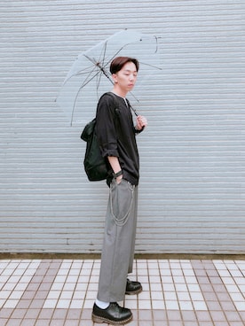 「UU（ユニクロ　アンダーカバー）のアイテム（バッグ）」を使った、Brandsonさん（メンズ・177cm）の夏コーディネート