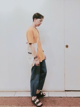 「UU（ユニクロ　アンダーカバー）のアイテム（パンツ）」を使った、Brandsonさん（メンズ・177cm）の夏コーディネート