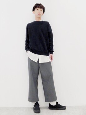 「SENSE OF PLACE by URBAN RESEARCH（センスオブプレイスバイアーバンリサーチ）のアイテム（ハンチング/ベレー帽）」を使った、Brandsonさん（メンズ・177cm）の秋コーディネート
