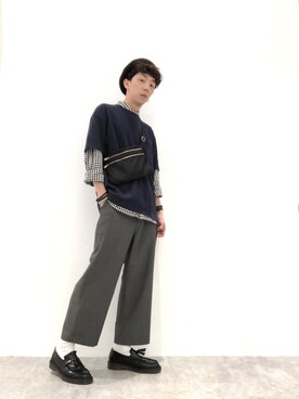 「SENSE OF PLACE by URBAN RESEARCH（センスオブプレイスバイアーバンリサーチ）のアイテム（ハンチング/ベレー帽）」を使った、Brandsonさん（メンズ・177cm）の秋コーディネート