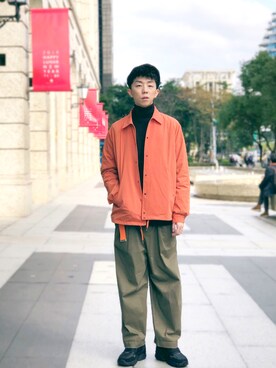 「SENSE OF PLACE by URBAN RESEARCH（センスオブプレイスバイアーバンリサーチ）のアイテム（スタジャン）」を使った、Brandsonさん（メンズ・177cm）の冬コーディネート