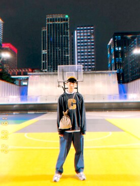 「plain-me（プレインミー）のアイテム（Tシャツ/カットソー）」を使った、Brandsonさん（メンズ・176cm）の秋コーディネート