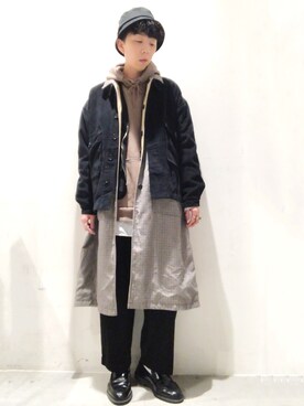 「SENSE OF PLACE by URBAN RESEARCH（センスオブプレイスバイアーバンリサーチ）のアイテム（トレンチコート）」を使った、Brandsonさん（メンズ・176cm）の冬コーディネート