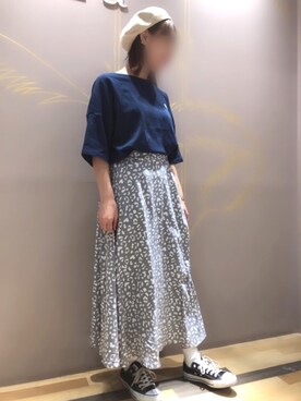 「平成最後のWEARISTAセンバツ」｜「アイテム（ハンチング/ベレー帽）」を使った、Bambiさん（レディース・162cm）の春コーディネート