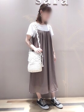 「SET UP」｜「アイテム（ワンピース/ドレス）」を使った、Bambiさん（レディース・162cm）の春コーディネート