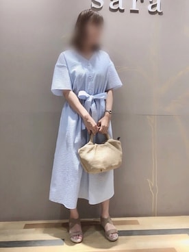 「サッカー」｜「アイテム（サンダル）」を使った、Bambiさん（レディース・162cm）の夏コーディネート