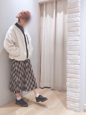 「ORiental TRaffic(ORiental TRaffic)」｜「アイテム（ハンチング/ベレー帽）」を使った、Bambiさん（レディース・162cm）の秋コーディネート