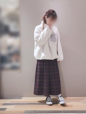 「スカーチョ」｜「アイテム（その他アウター）」を使った、Bambiさん（レディース・162cm）の秋コーディネート